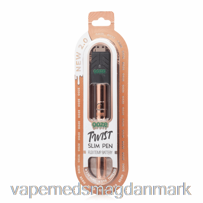 Engangs Vape Danmark Ooze Slim Twist Pen 2.0 Flex Temp Batteri Rosa Guld